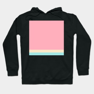 An unthinkable tranquility of Soft Pink, Blue Lagoon, Magic Mint and Pale Peach stripes. Hoodie